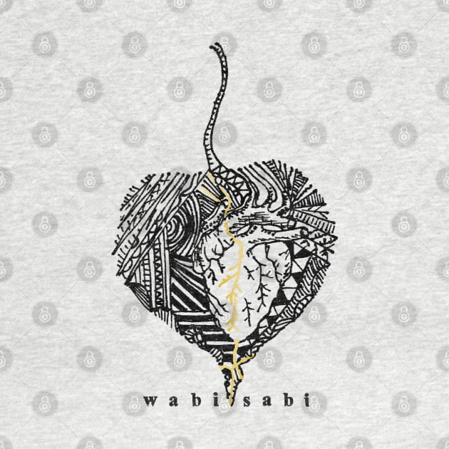 Nature Heals Wabi Sabi Kintsugi Heart by bittergodart